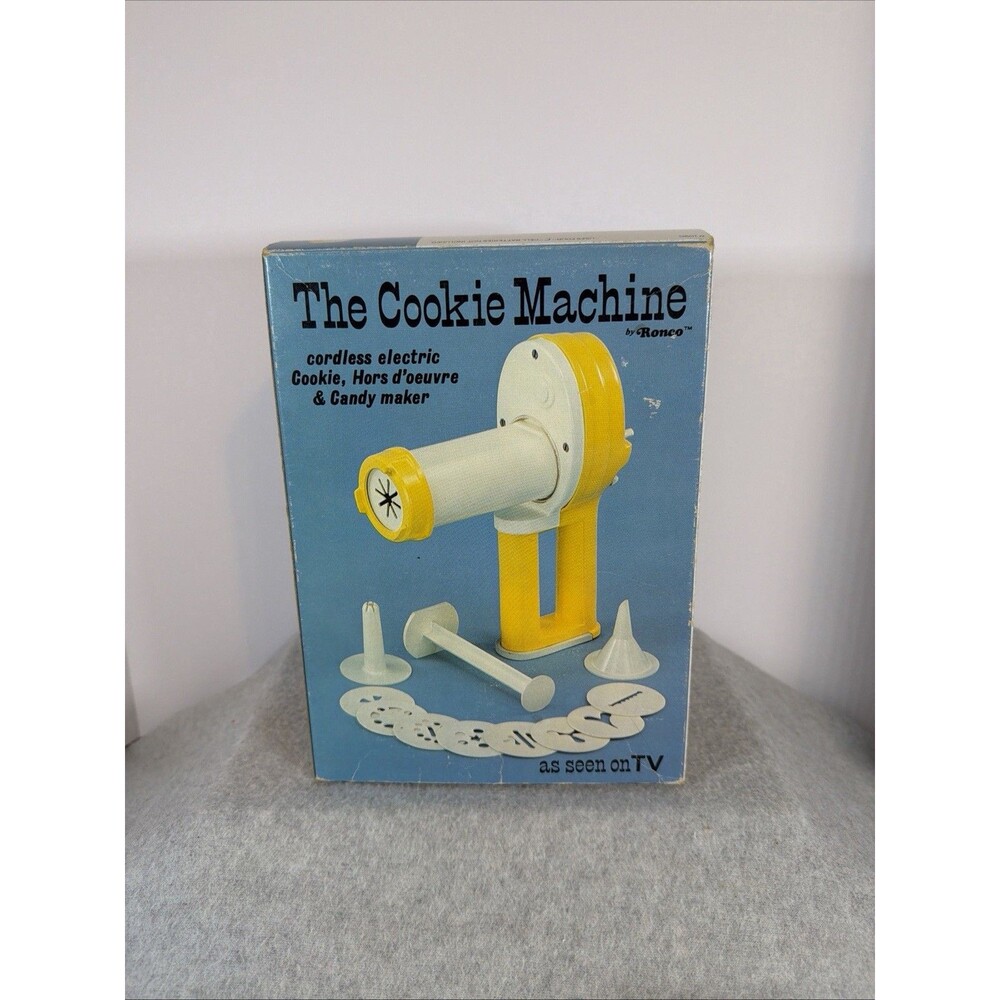 Vintage The COOKIE MACHINE by Ronco COMPLETE w Original Box and Instructions